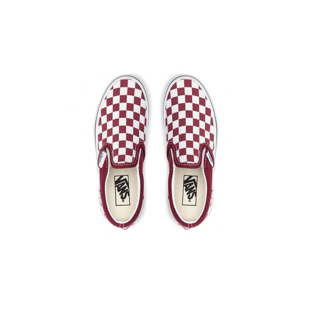 NEW Vans Classic Slip-On Checkerboard Pomegranate White 5.5Y/7 Womens 7 - Picture 4 of 9